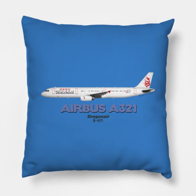 Airbus A321 - Dragon Pillow by TheArtofFlying