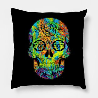 halloween Floral skull Pillow