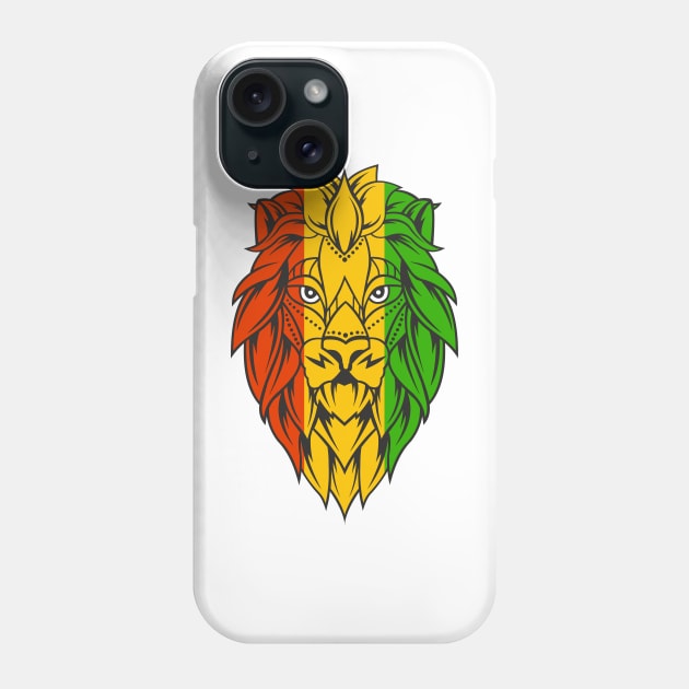 Rasta lion Phone Case by Razym