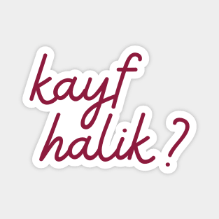 kayf halik - maroon red - Flag color Magnet