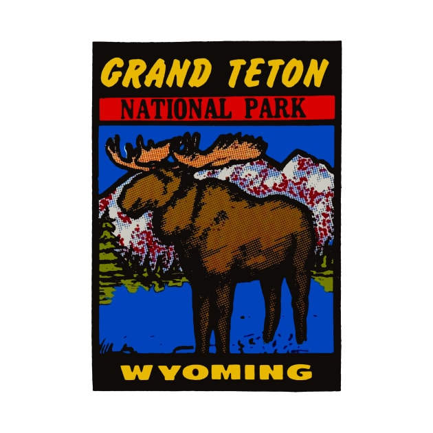 Vintage Grand Tetons Decal by zsonn