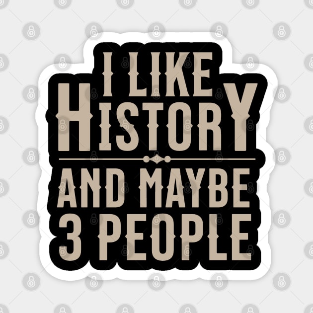 I Like History and Maybe 3 People Magnet by Distant War