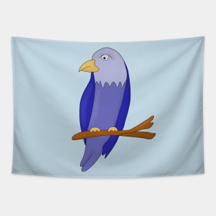 Blue bird on a branch Tapestry