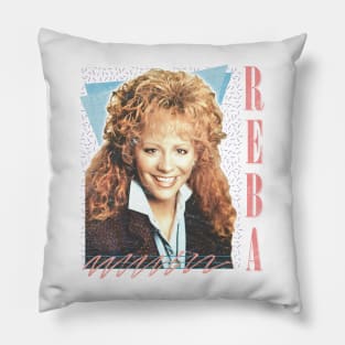 Reba McEntire // Vintage Faded 80s Style Fan Design Pillow