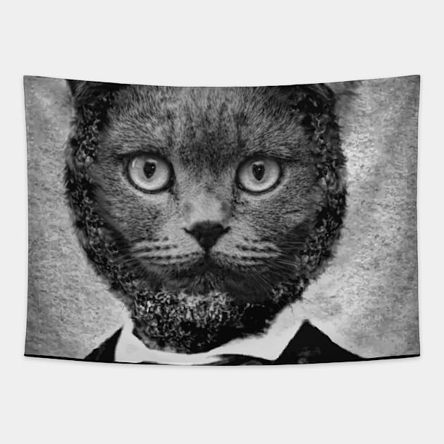 Cat lincoln Tapestry by darklordpug