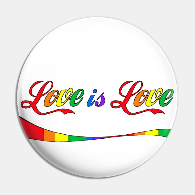 Love Is Love Pin by stripedbeetlee