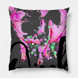 Pig Pink Flower Design. Pillow