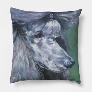 Poodle Fine Art Painting Pillow