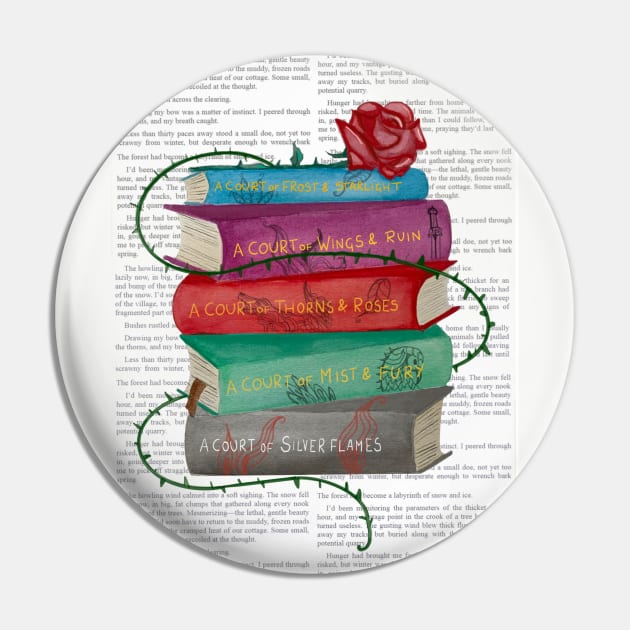 Court of Thorns and Roses Book Collection Pin by booksnbobs