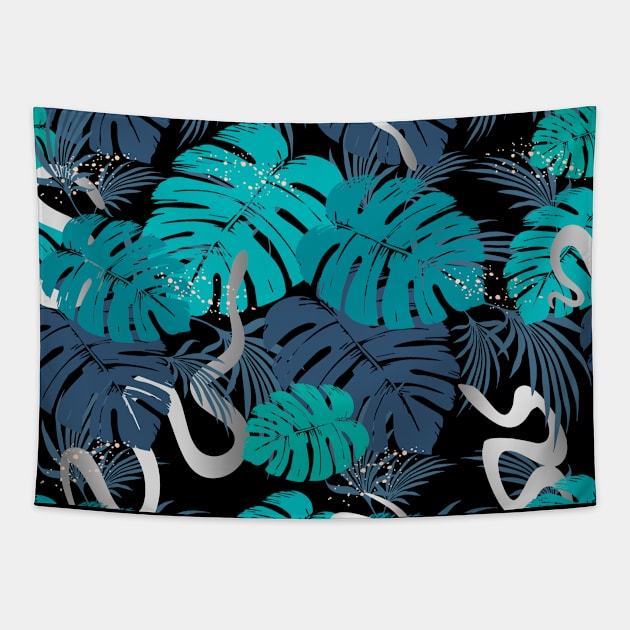 Snakes in jungle Tapestry by OlhaBabak