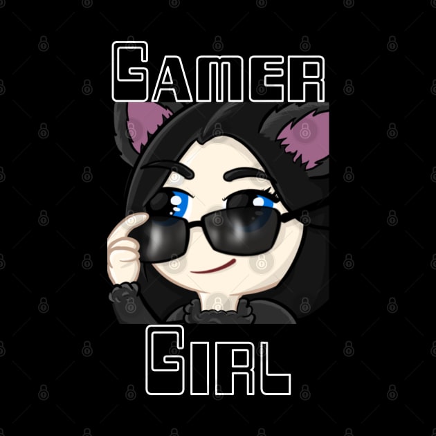 Gamer Girl, Wolf Girl Shade. Twitch streaming emote by WolfGang mmxx