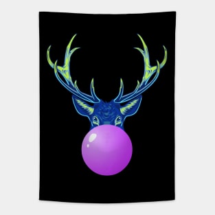 Purple Bubblegum Reindeer Tapestry