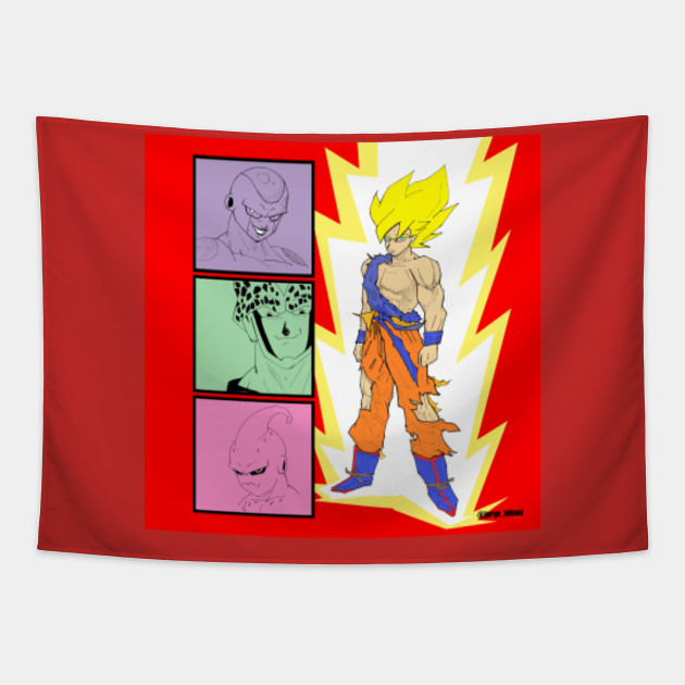 Saiyan Saga Dragon Ball Z Saiyan Tapestry Teepublic