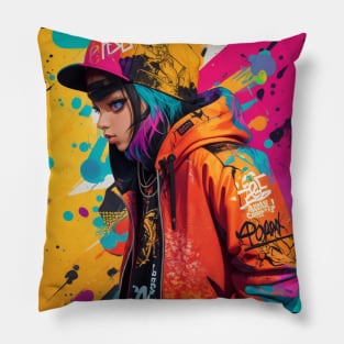 Expressive Streets - Wear the Stories of Urban Art Pillow