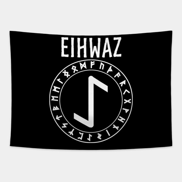 Eihwaz Ancient Norse Rune Tapestry by AgemaApparel