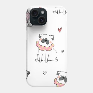 Valentines Pug Phone Case