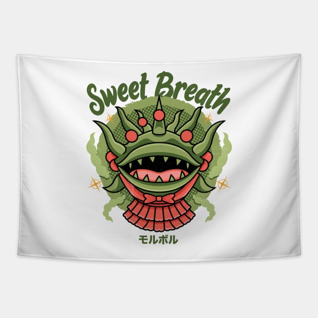 Sweet Breath Monster Tapestry by logozaste