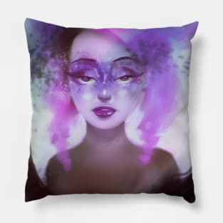 Space Woman Painting Pillow