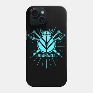 Shield Maiden in Aqua Phone Case