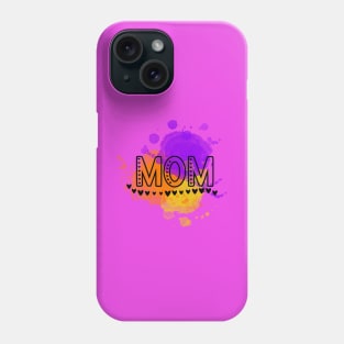 Paint Drip Mom Hearts Phone Case