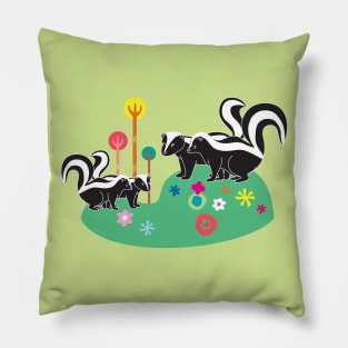 The Skunk Couples Pillow