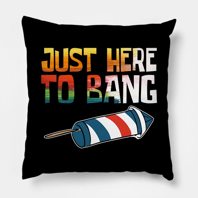 Just Here to Bang Pillow by CF.LAB.DESIGN