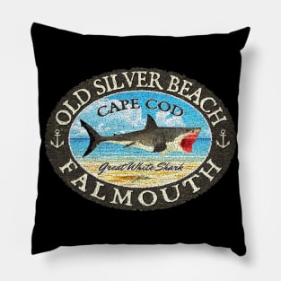 Old Silver Beach, Falmouth, Massachusetts, (Cape Cod) Great White Shark Pillow