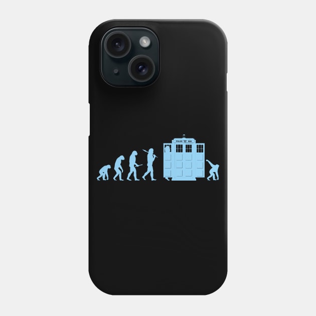 Evolution and Back Again Funny Science Sci-fi Time Travel Whovian Prehistoric Meme Phone Case by BoggsNicolas