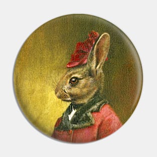 Victorian Lady Rabbit Pin