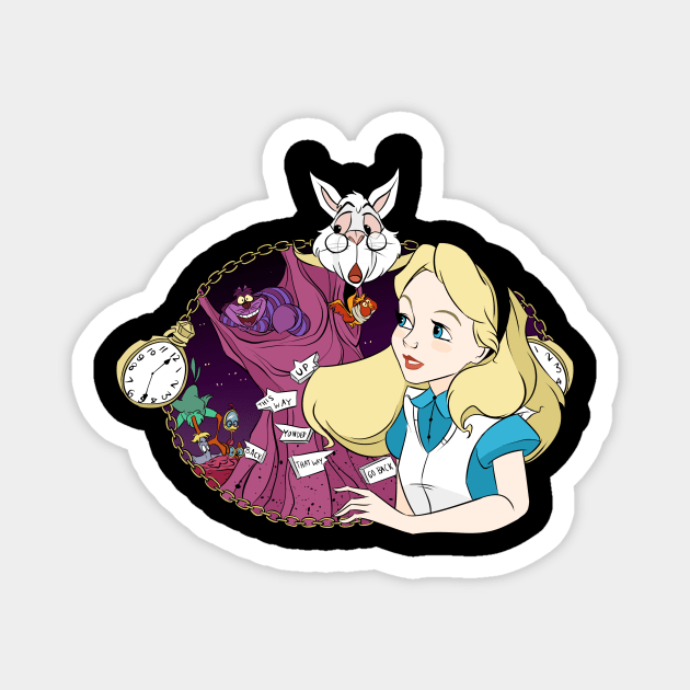 Alice in Wonderland Longing Magnet by Drea D. Illustrations