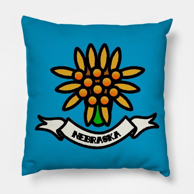 Nebraska Pillow by kmtnewsmans