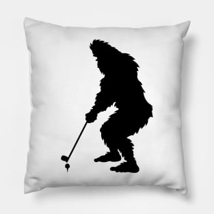 Bigfoot Playing Golf Pillow