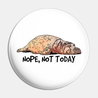 Funny Lazy Hippo Pin