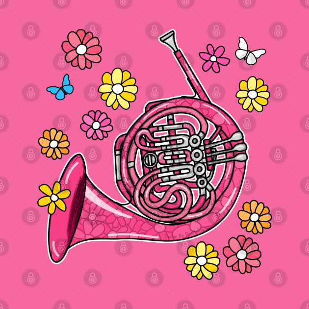 Mothers Day French Horn Mom Female Brass Musician by doodlerob