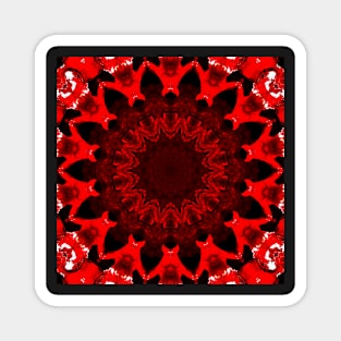 Ominous Red Kaleidoscope pattern (Seamless) 10 Magnet