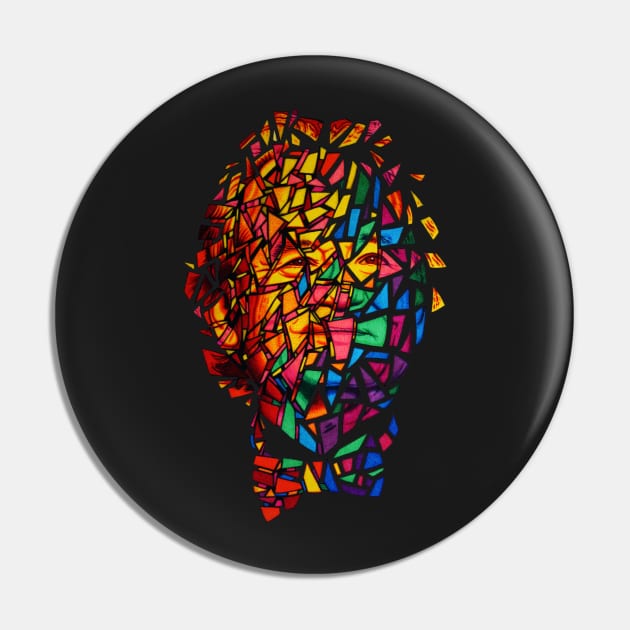 Bill Murray Stained Glass Mosaic Sharpie Marker Art Redbubble Pin by JustianMCink