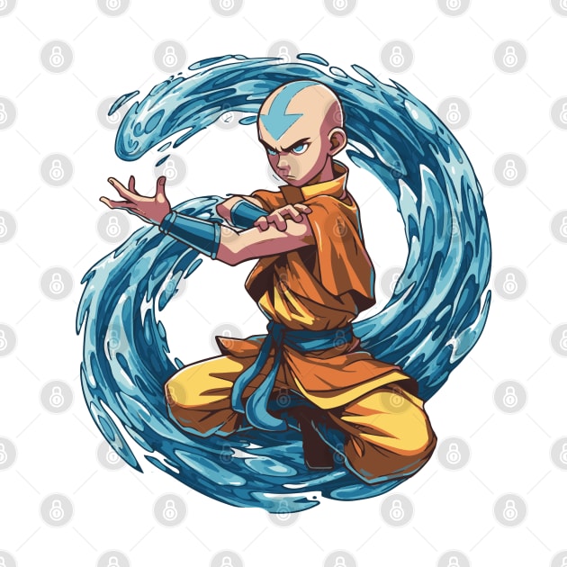 aang as the last air bender in battle position by whatyouareisbeautiful