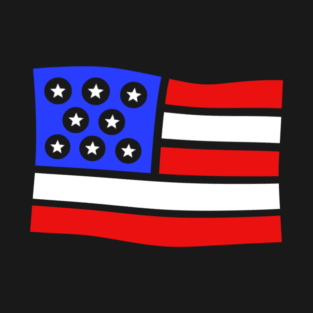 American Flag in The Wind T-Shirt