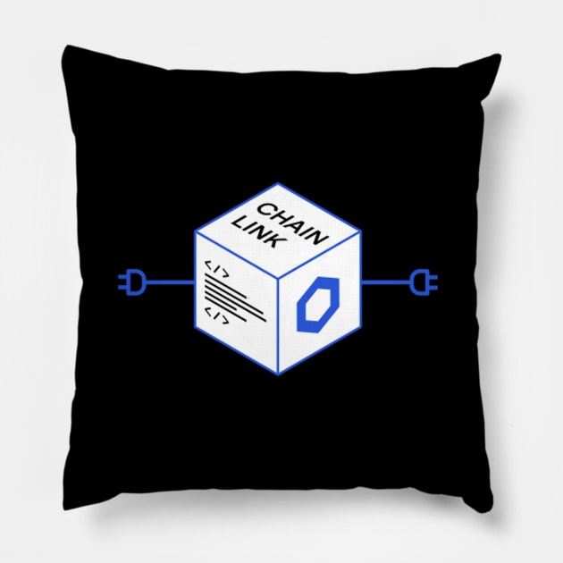 Chainlink Crypto Link Pillow by BitcoinSweatshirts