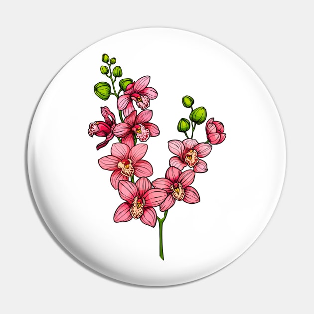 orchid flowers branch Pin by  ESHA-Studio