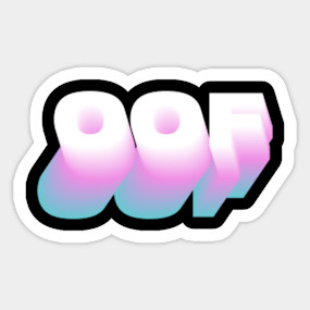 Roblox Oof Noob Head Oof Sticker Teepublic - roblox oof noob head oof sticker teepublic