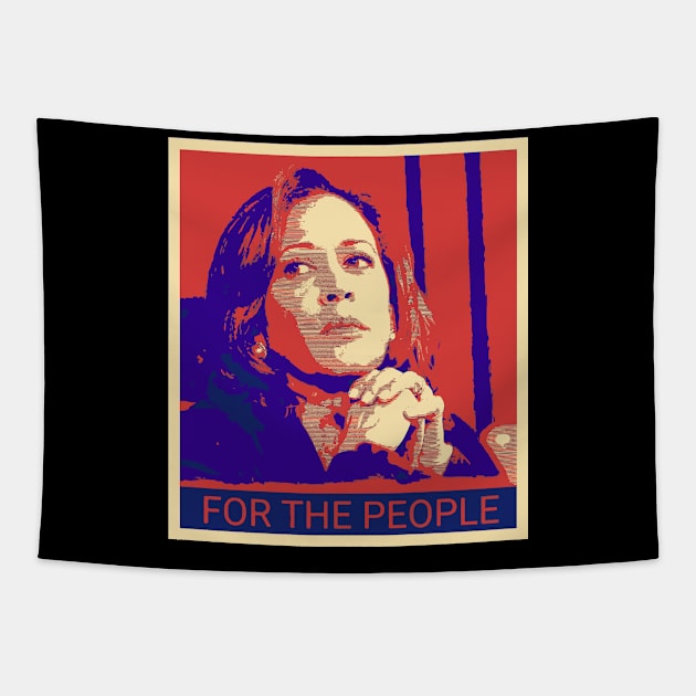 kamala harris Tapestry by Rundown