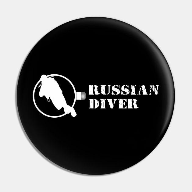 Russian Diver white Pin by Spikeani