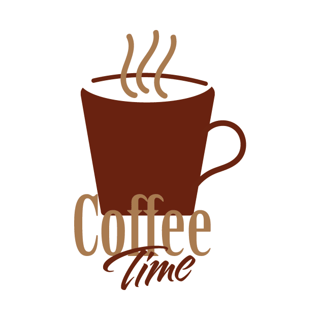 Coffee time Brown Coffee mug and text by sigdesign