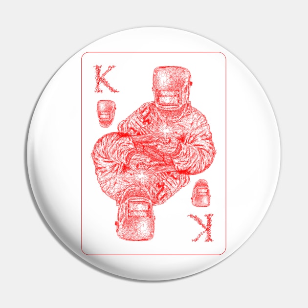 King of welder playing card red scribble art Pin by KondeHipe