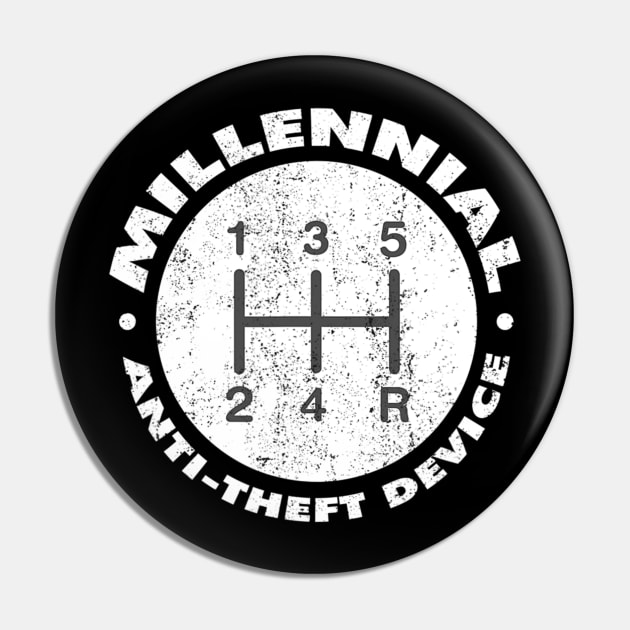 Millennial Antitheft Device Manual Shift Funny Pin by Olegpavlovmmo