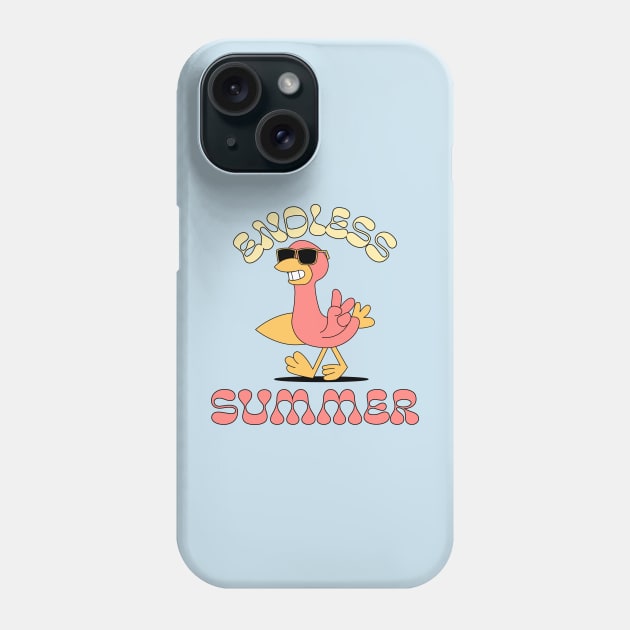 Endless Summer Flamingo Beach Vibes Vacay Phone Case by Tip Top Tee's