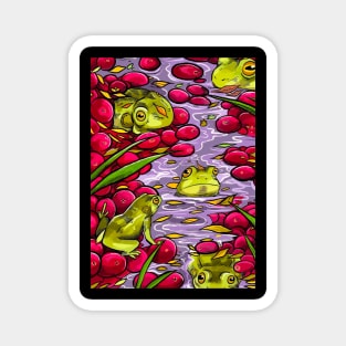 Frogs and Cranberries Magnet