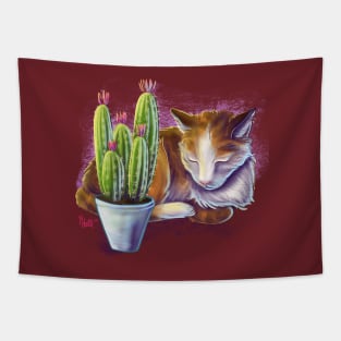 Cactus Cat Tapestry