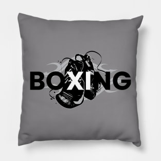 BOXING Gloves black and white Motif Pillow